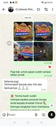 Testimonial Papan Bunga Pernikahan takalar