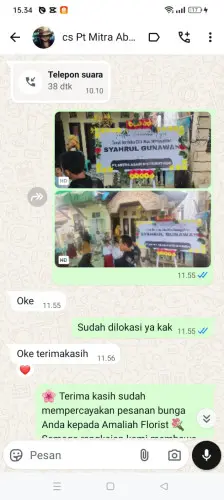 Testimonial Papan Bunga takalar