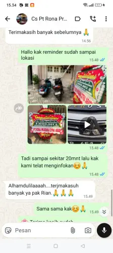 Testimonial Papan Bunga takalar